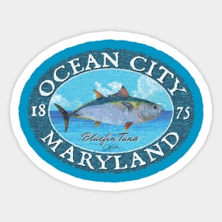 Ocean City, Maryland, Bluefin Tuna Sticker